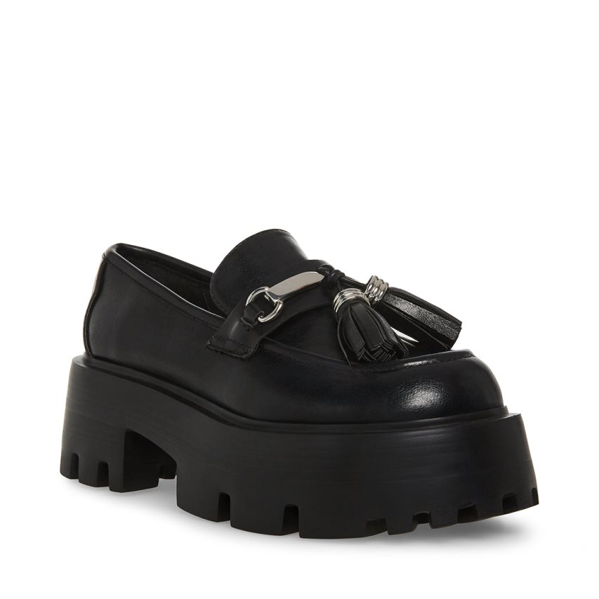 Black Steve Madden Major Women's Platform Shoes | PH 5169TLD